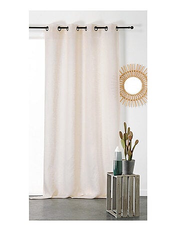 Rideau tamisant et naturel en 100% lin