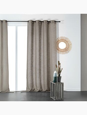 Rideau tamisant et naturel en 100% lin