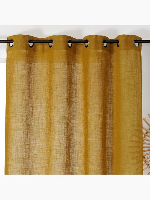 Rideau tamisant et naturel en 100% lin - Kiabi Rideau tamisant et naturel en 100% lin - Kiabi