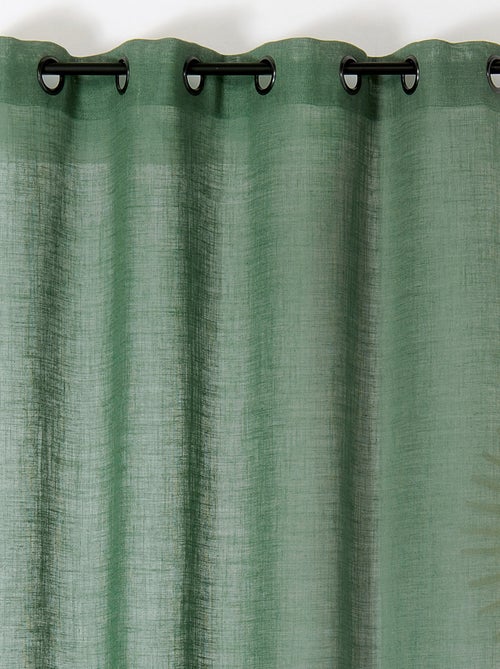 Rideau tamisant et naturel en 100% lin - Kiabi