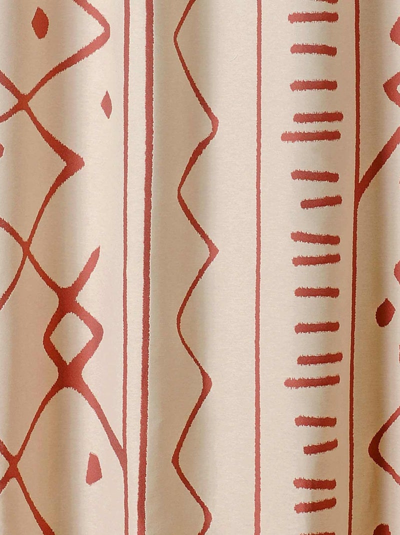 Rideau tamisant ethnique Terracotta - Kiabi