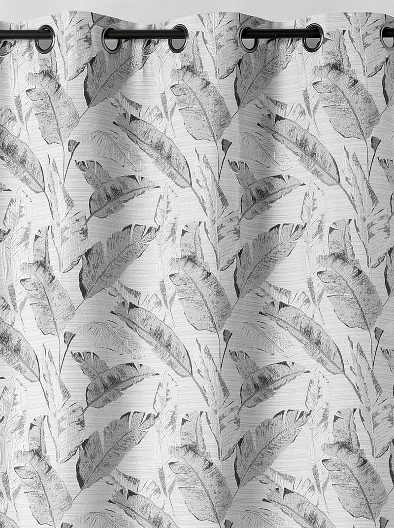 Rideau tamisant feuilles de bananier Gris clair - Kiabi