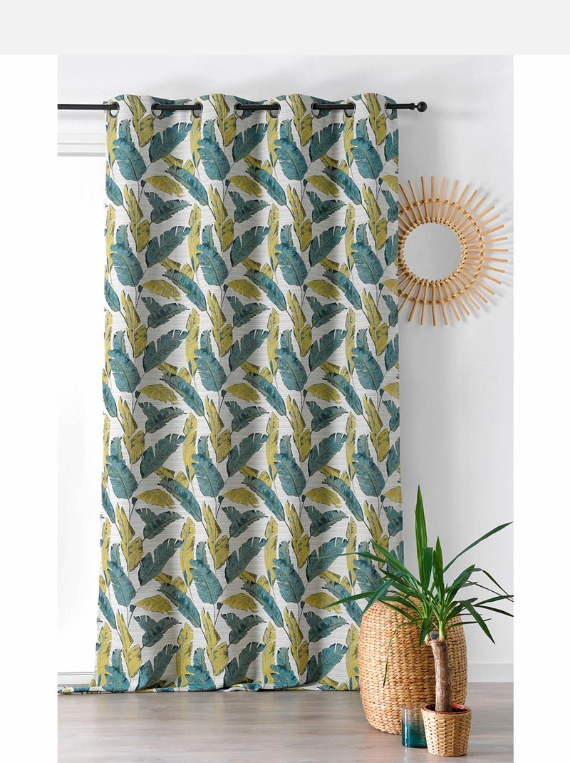 Rideau tamisant feuilles de bananier Vert - Kiabi