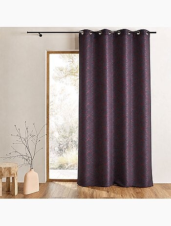 Rideau tamisant jacquard à motifs géométriques
