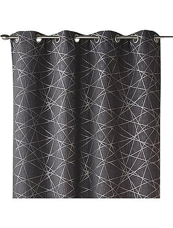 Rideau tamisant jacquard à motifs géométriques