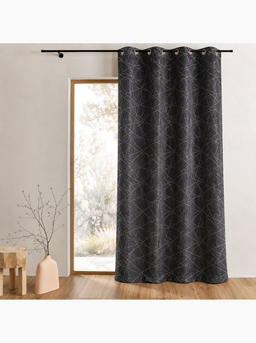 Rideau tamisant jacquard à motifs géométriques - Kiabi Rideau tamisant jacquard à motifs géométriques - Kiabi