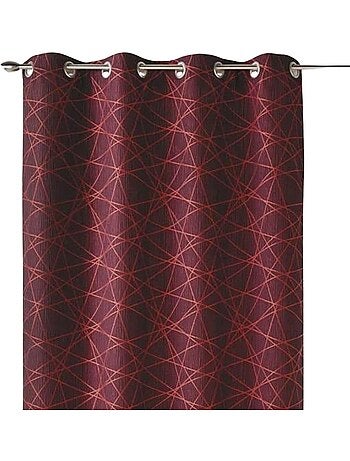 Rideau tamisant jacquard à motifs géométriques