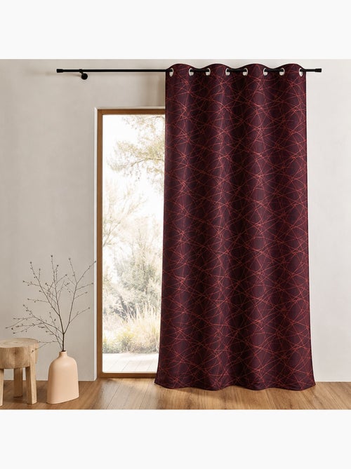 Rideau tamisant jacquard à motifs géométriques - Kiabi Rideau tamisant jacquard à motifs géométriques - Kiabi