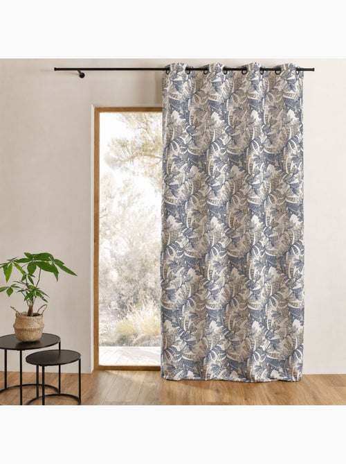 Rideau tamisant jacquard à motifs végétaux - Kiabi