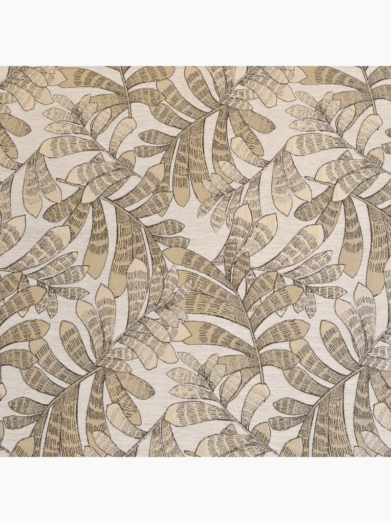 Rideau tamisant jacquard à motifs végétaux Bois naturel - Kiabi