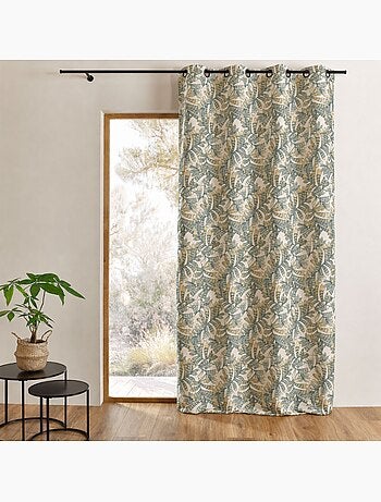 Rideau tamisant jacquard à motifs végétaux