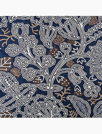 Rideau tamisant jacquard floral à motif graphique