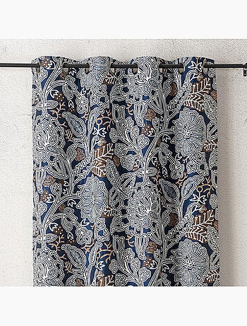 Rideau tamisant jacquard floral à motif graphique
