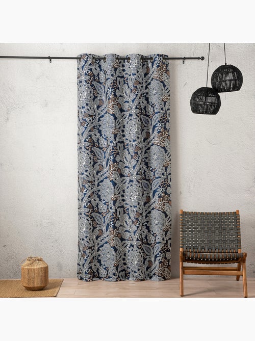 Rideau tamisant jacquard floral à motif graphique - Kiabi Rideau tamisant jacquard floral à motif graphique - Kiabi