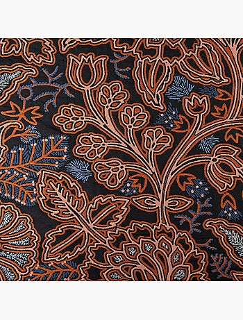 Rideau tamisant jacquard floral à motif graphique
