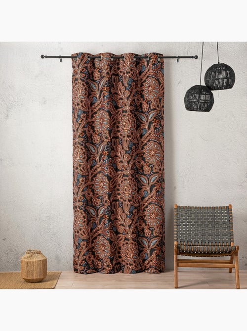 Rideau tamisant jacquard floral à motif graphique - Kiabi Rideau tamisant jacquard floral à motif graphique - Kiabi