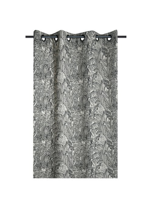 Rideau tamisant motif végétal exotique - Kiabi