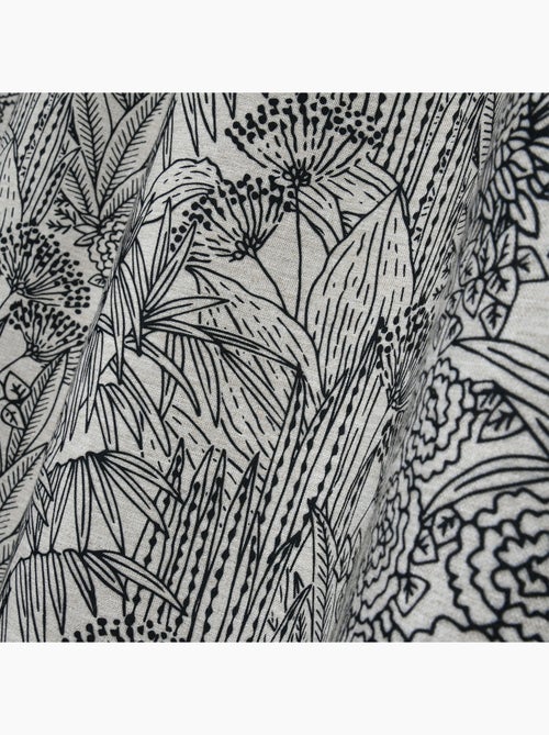 Rideau tamisant motif végétal exotique - Kiabi