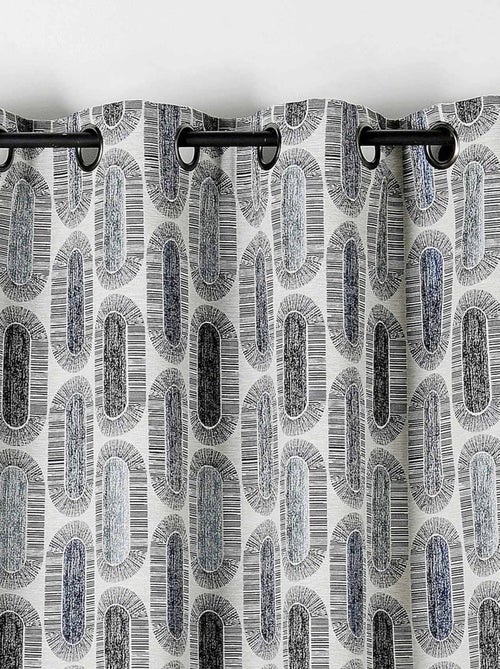 Rideau tamisant motifs rétro - Kiabi