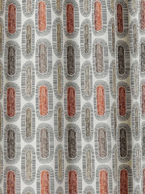 Rideau tamisant motifs rétro - Kiabi