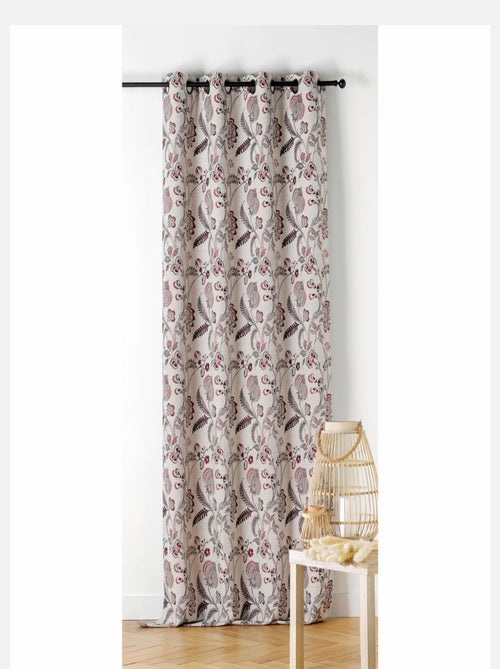Rideau tamisant vintage floral - Kiabi