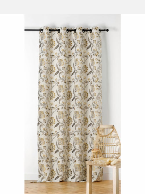 Rideau tamisant vintage floral - Kiabi
