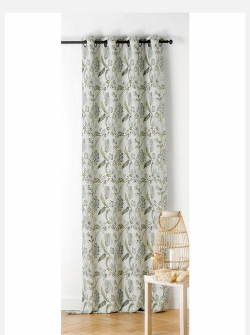 Rideau tamisant vintage floral - Kiabi