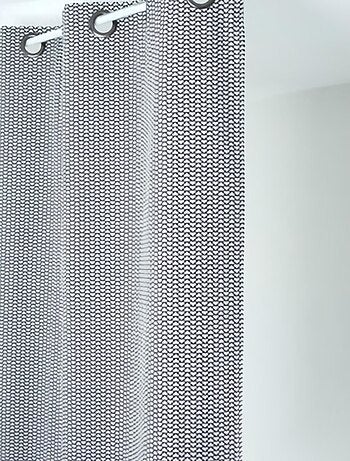 Rideau tendance motif contemporain noir et blanc