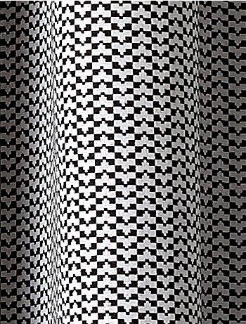 Rideau tendance motif contemporain noir et blanc