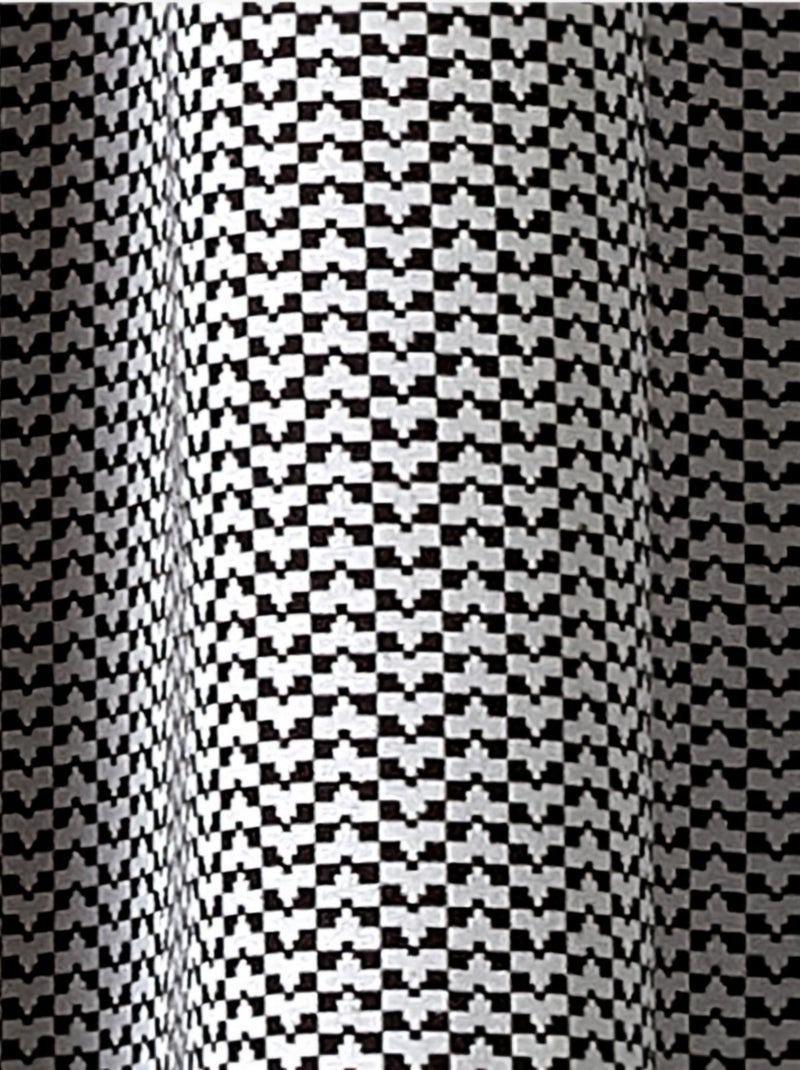 Rideau tendance motif contemporain noir et blanc Blanc - Kiabi