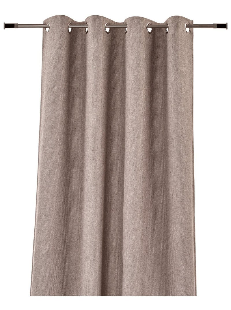 Rideau thermique à œillets avec doublure polaire Beige clair - Kiabi