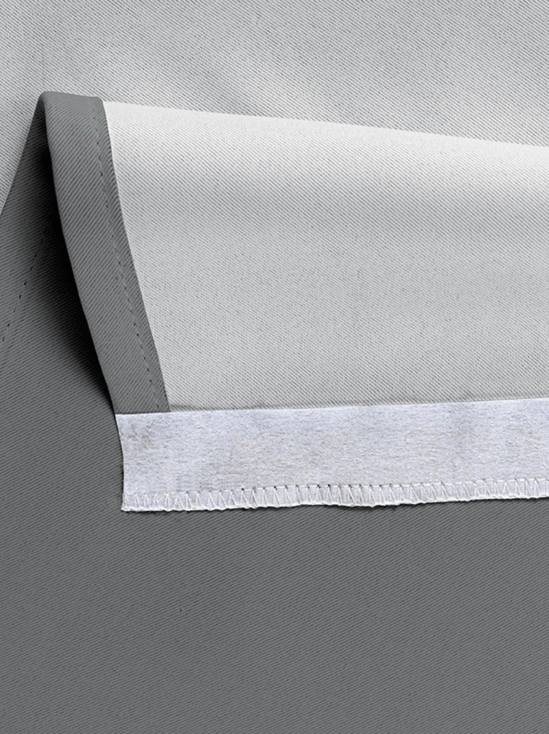 Rideau thermique à œillets et déperlant Gris - Kiabi