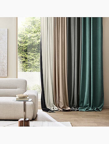 Rideau thermique à œillets – Velours côtelé doublé polaire