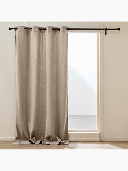 Rideau thermique à œillets – Velours côtelé doublé polaire - Kiabi