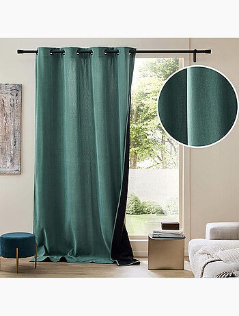 Rideau thermique à œillets – Velours côtelé doublé polaire