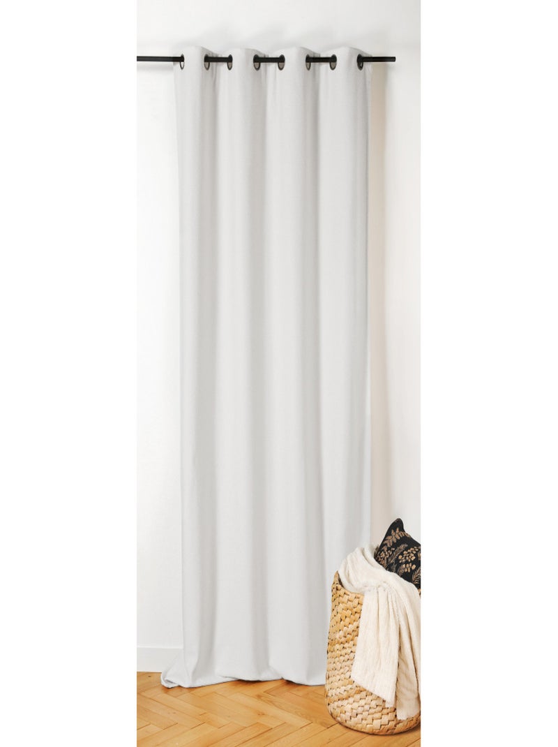 Rideau thermique au style bouclette Blanc - Kiabi