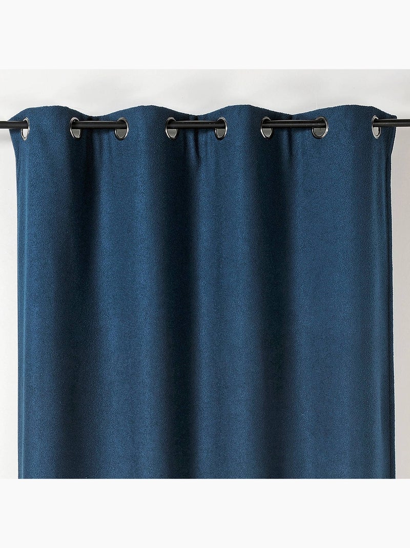 Rideau thermique au style bouclette Bleu marine - Kiabi