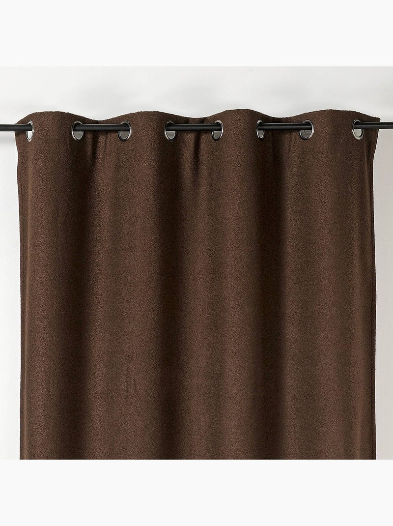 Rideau thermique au style bouclette Marron - Kiabi