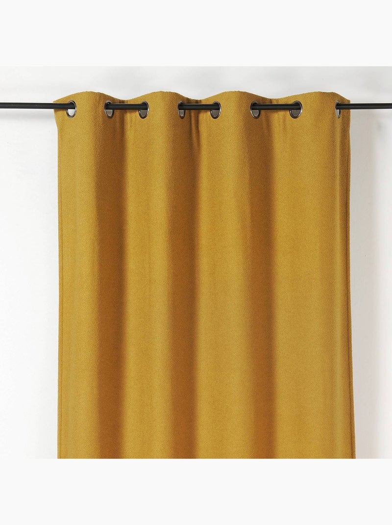 Rideau thermique au style bouclette Moutarde - Kiabi