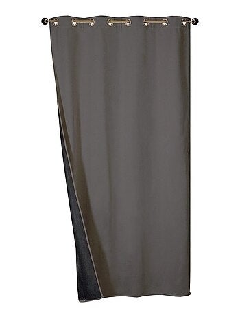 Rideau Thermique effet brossé avec doublure polaire - Prêt a poser.