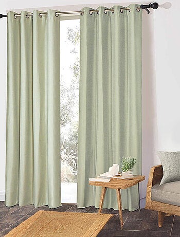 Rideau Thermique effet brossé avec doublure polaire - Prêt a poser.