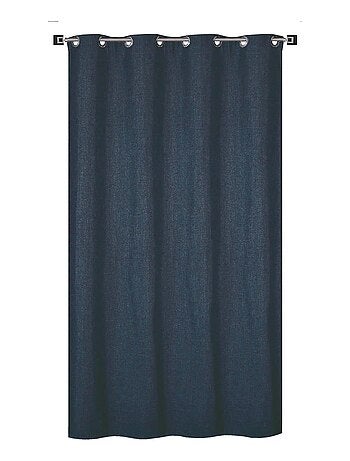 Rideau Thermique effet Lin chiné doublé polaire ton sur ton - Prêt a poser.