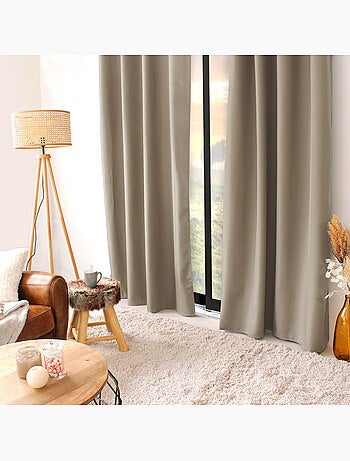 Rideau thermique en microfibre doublée