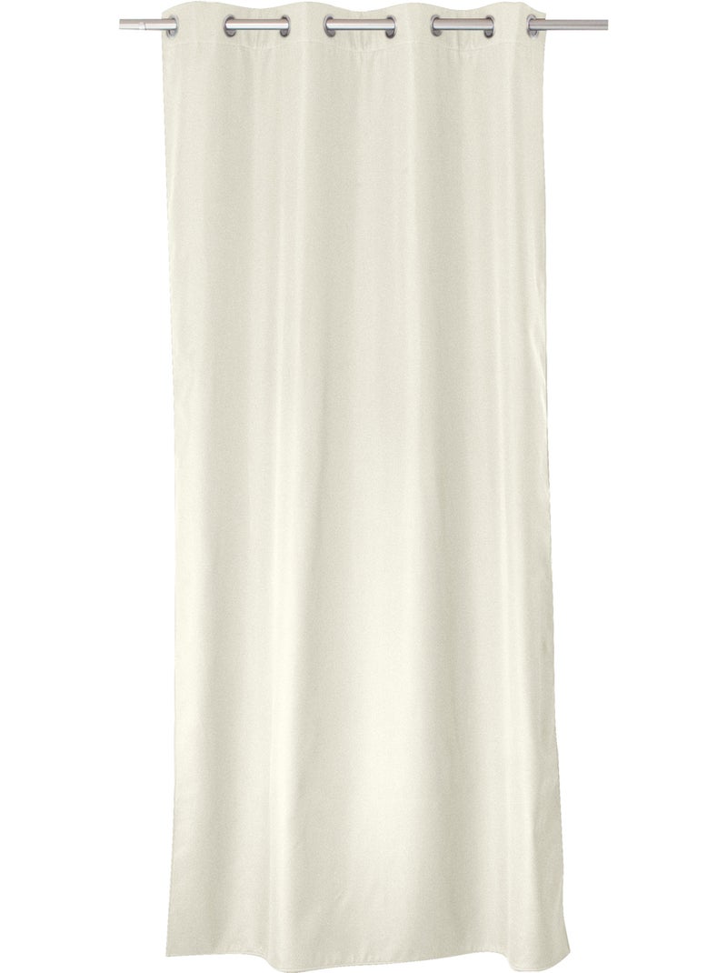 Rideau thermique en microfibre doublée Ecru - Kiabi