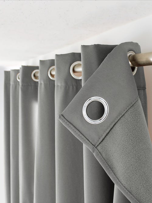 Rideau thermique en microfibre doublée - Kiabi