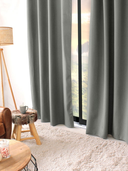 Rideau thermique en microfibre doublée - Kiabi