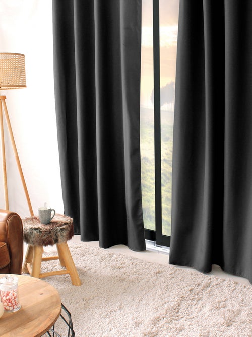 Rideau thermique en microfibre doublée - Kiabi