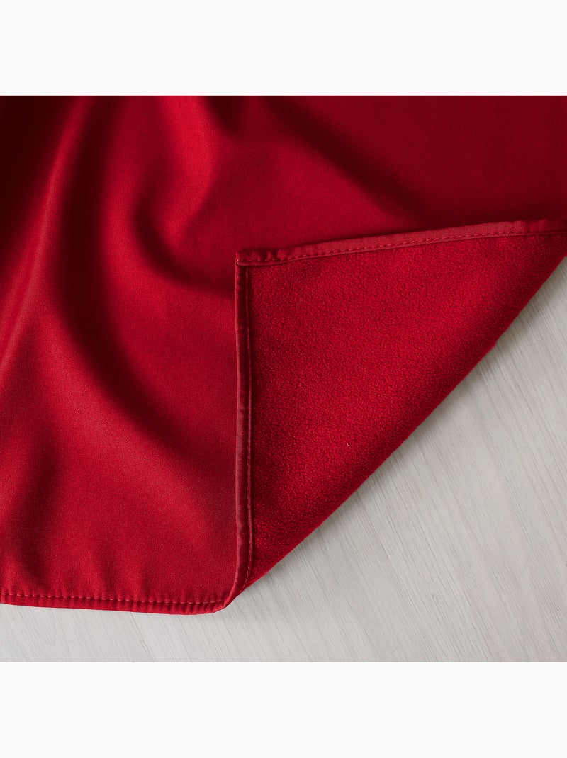 Rideau thermique en microfibre doublée Rouge - Kiabi