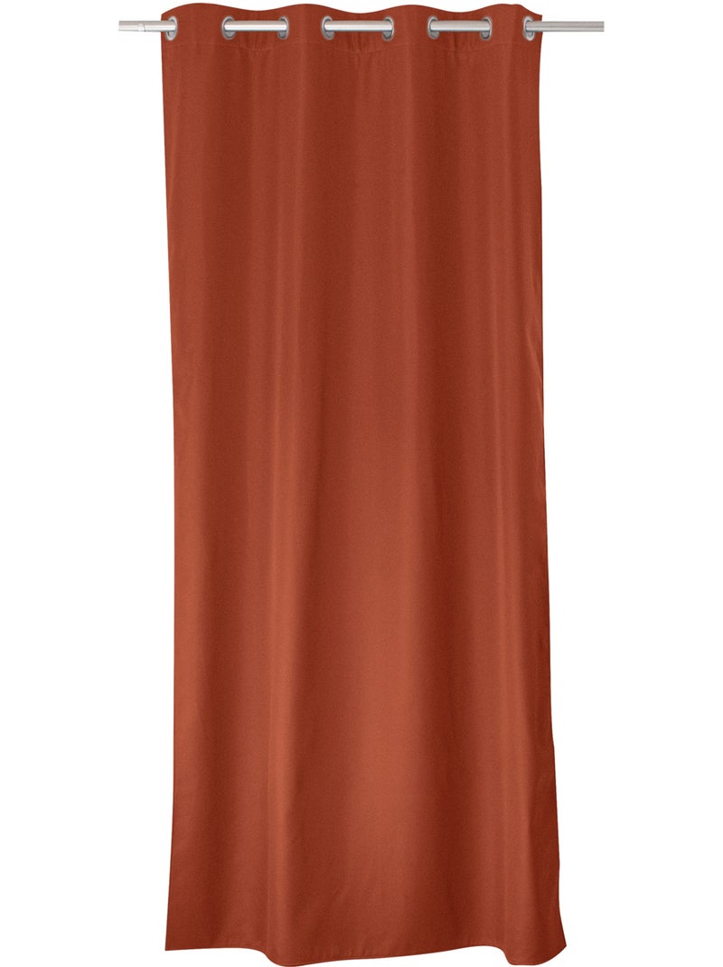 Rideau thermique en microfibre doublée Terracotta - Kiabi
