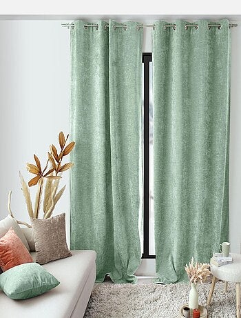 Rideau thermique en velours doublé polaire